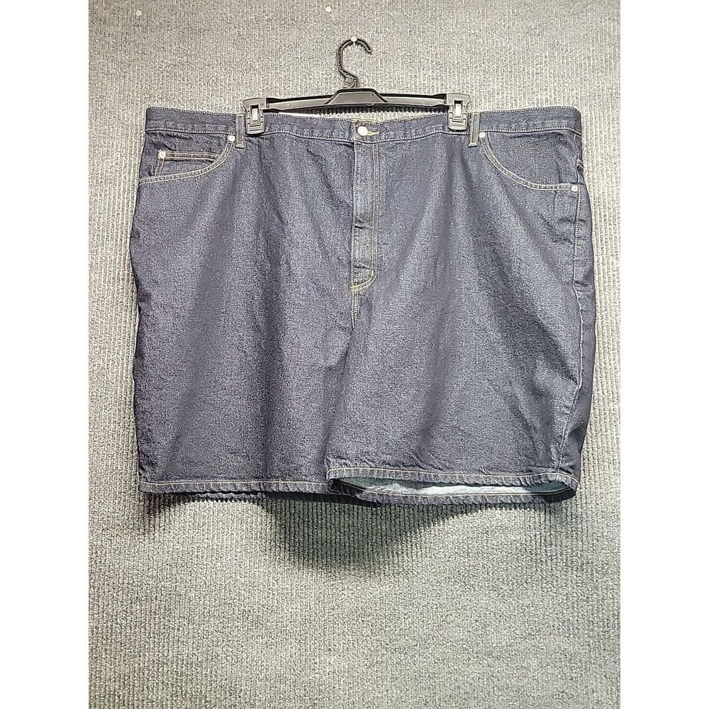 Roundtree & Yorke Mens 54 Big & Tall Denim Shorts Loose Fit Dark Stonewash NWT